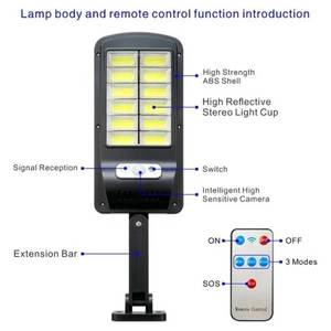 60W sensor solar light with remote outdoor - New product image 3
