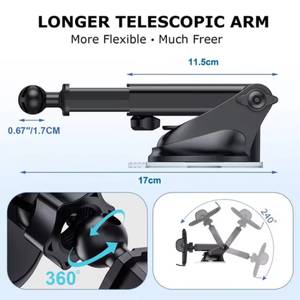 360-degree universal adjustable car rearview mirror phone holder - New product image 5