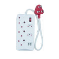 Condere 5 way surge protected power strip with USB ports - New