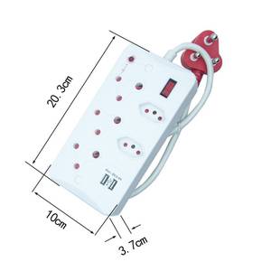 Condere 5 way surge protected power strip with USB ports - New product image 2