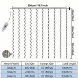 USB Powered Curtain Lights with Remote Control 3 X 3M RGB multicolor - New product image 2