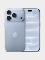 iPhone 18 Pro 256GB in Glacier, front and back view