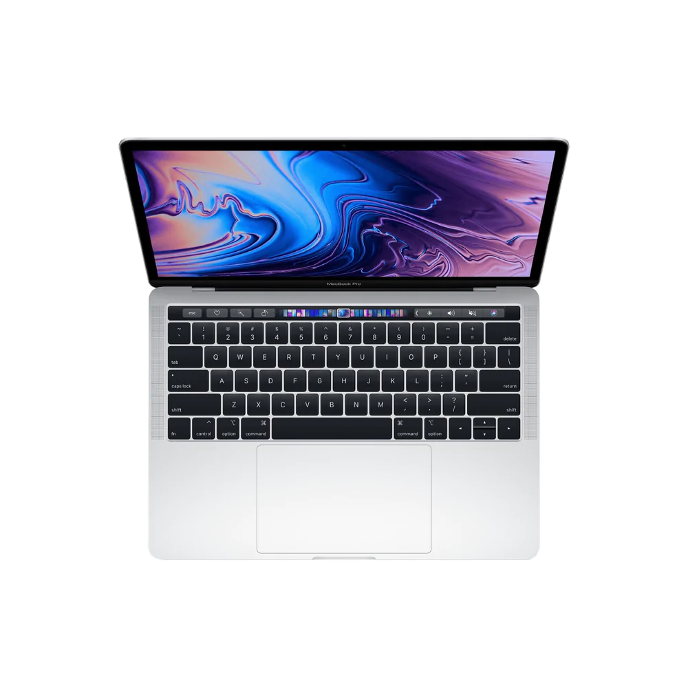 Pre-owned MacBook Pro 13-inch open with display and keyboard