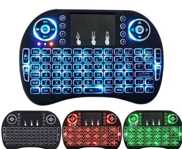 Mini 2.4GHz Backlit Wireless Keyboard with Touchpad for PC, TV Box & Android